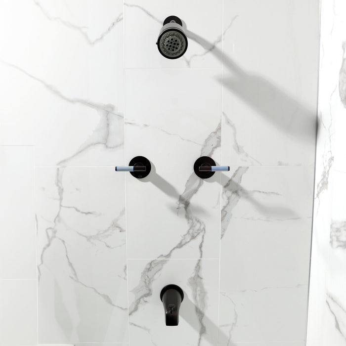 Kingston Sona KBX8145KPS - Verona Double-Handle Tub and Shower Faucet, Oil Rubbed Bronze