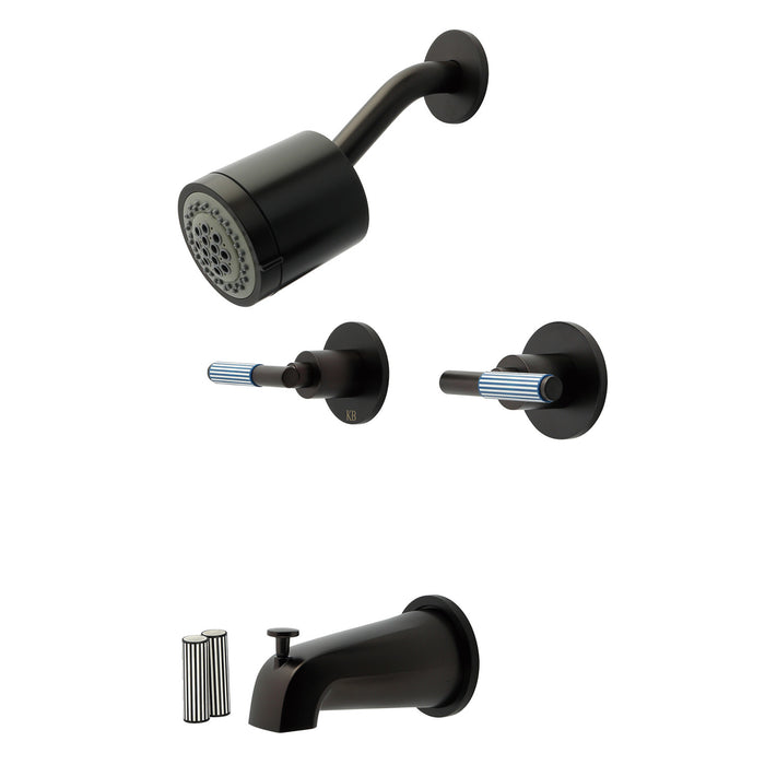 Kingston Sona KBX8145KPS - Verona Double-Handle Tub and Shower Faucet, Oil Rubbed Bronze