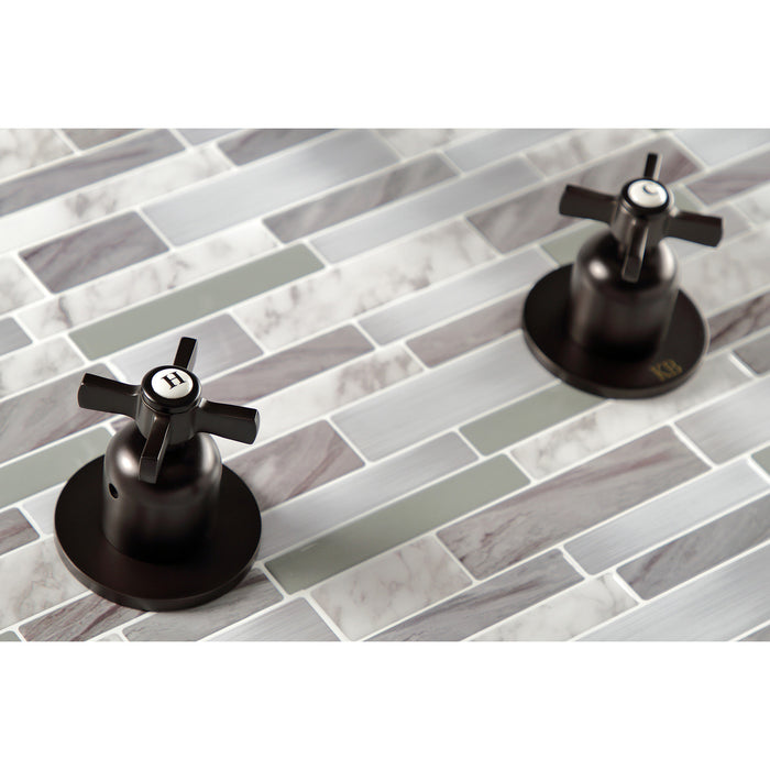 Kingston Tulare KBX8145ZX - Millennium Double-Handle Tub and Shower Faucet, Oil Rubbed Bronze