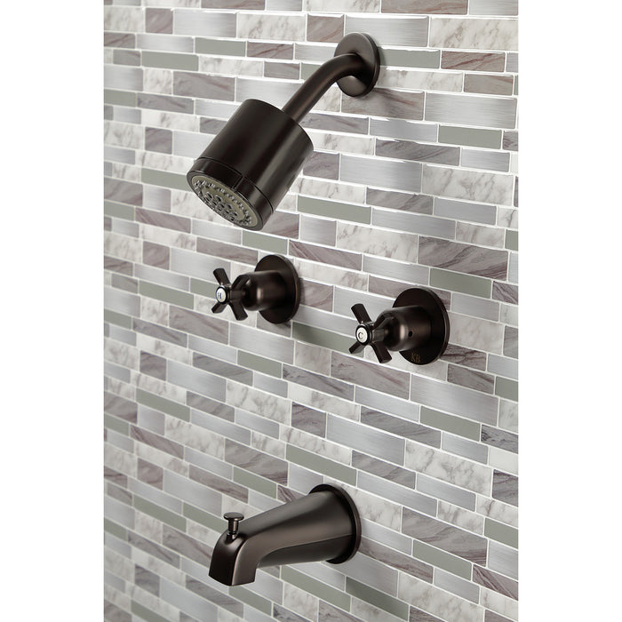 Kingston Tulare KBX8145ZX - Millennium Double-Handle Tub and Shower Faucet, Oil Rubbed Bronze