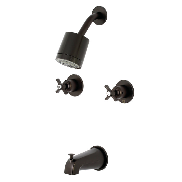 Kingston Tulare KBX8145ZX - Millennium Double-Handle Tub and Shower Faucet, Oil Rubbed Bronze