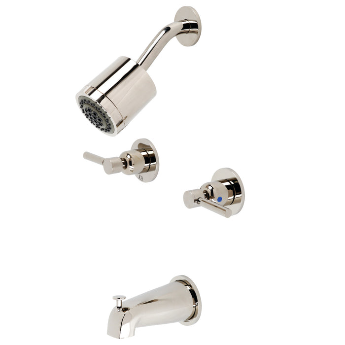 Kingston Sona KBX8146DL - Concord Double-Handle Tub and Shower Faucet, Polished Nickel