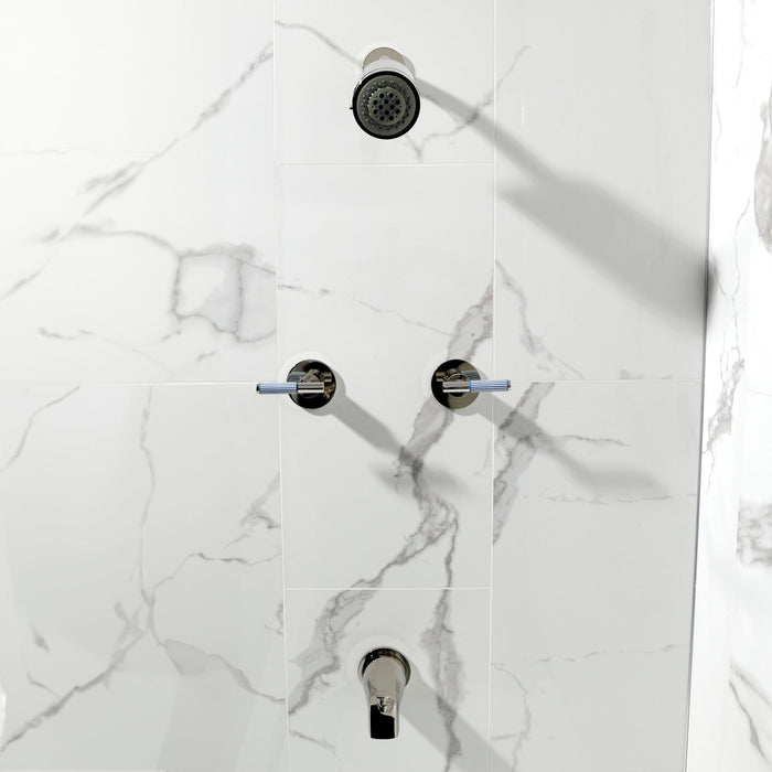 Kingston Sona KBX8146KPS - Verona Double-Handle Tub and Shower Faucet, Polished Nickel