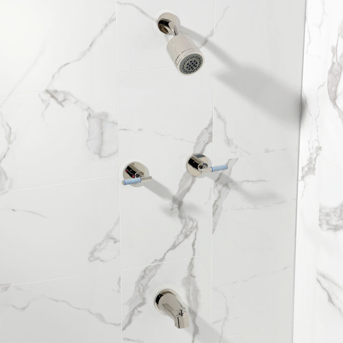 Kingston Sona KBX8146KPS - Verona Double-Handle Tub and Shower Faucet, Polished Nickel