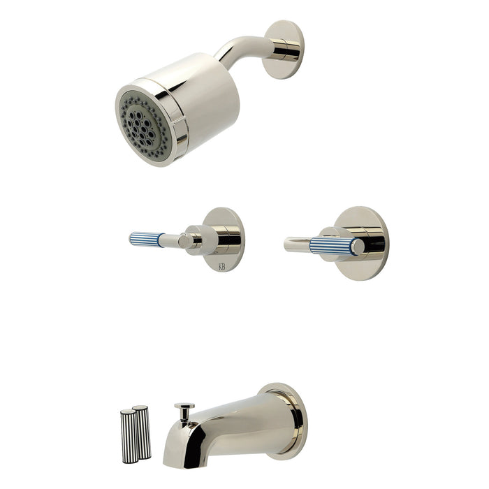 Kingston Sona KBX8146KPS - Verona Double-Handle Tub and Shower Faucet, Polished Nickel