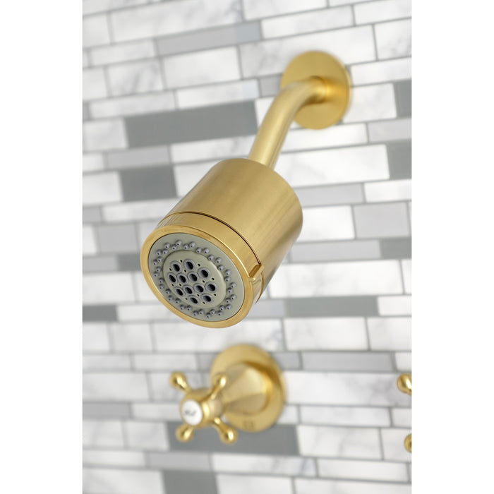 Kingston Tulare KBX8147BX - Metropolitan Double-Handle Tub and Shower Faucet, Brushed Brass