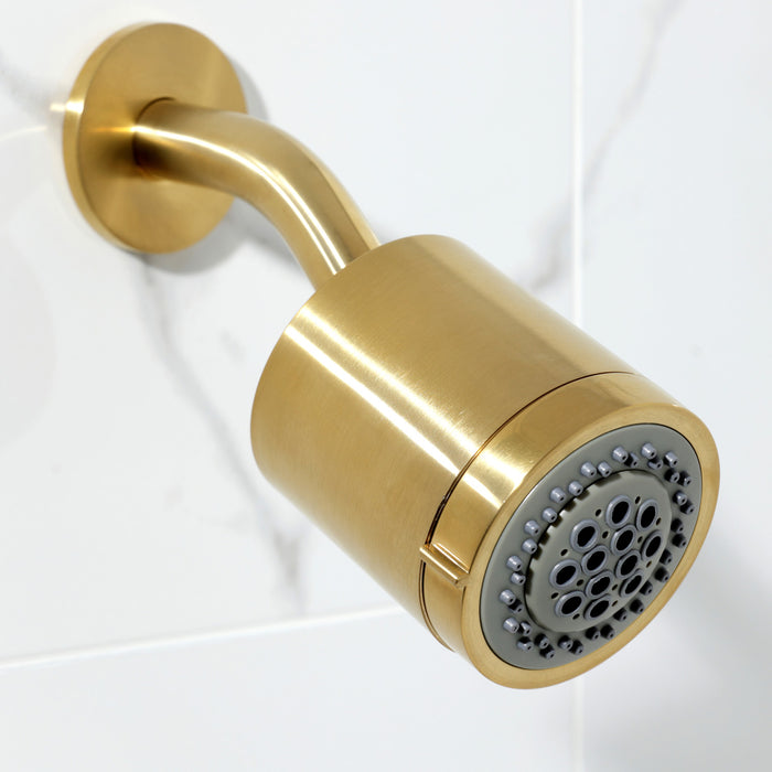 Kingston Sona KBX8147KNL - Convergent Double-Handle Tub and Shower Faucet with Knurled Handle, Brushed Brass