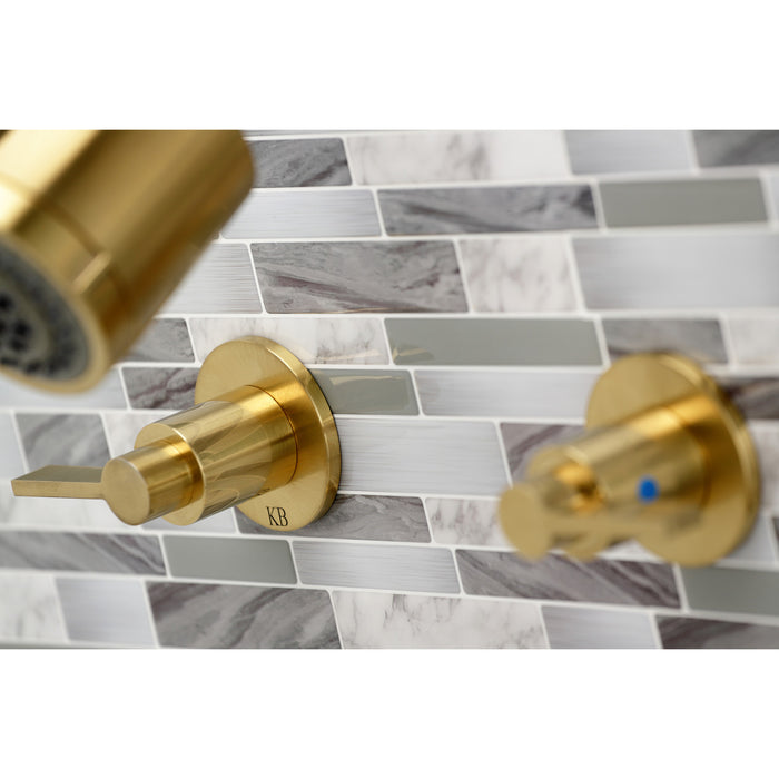 Kingston Sona KBX8147NDL - NuvoFusion Double-Handle Tub and Shower Faucet, Brushed Brass