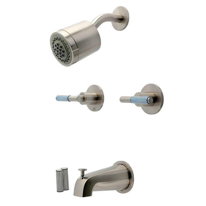 Kingston Sona KBX8148KPS - Verona Double-Handle Tub and Shower Faucet, Brushed Nickel