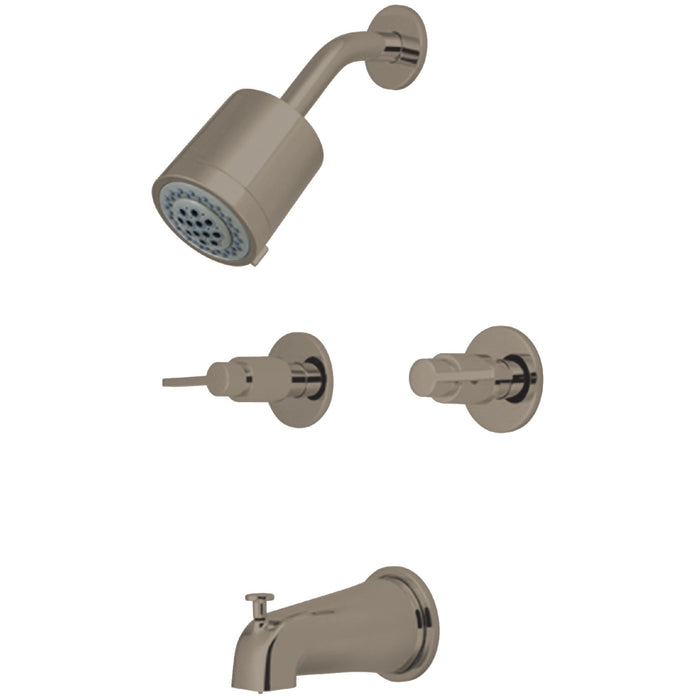 Kingston Sona KBX8148NDL - NuvoFusion Double-Handle Tub and Shower Faucet, Brushed Nickel