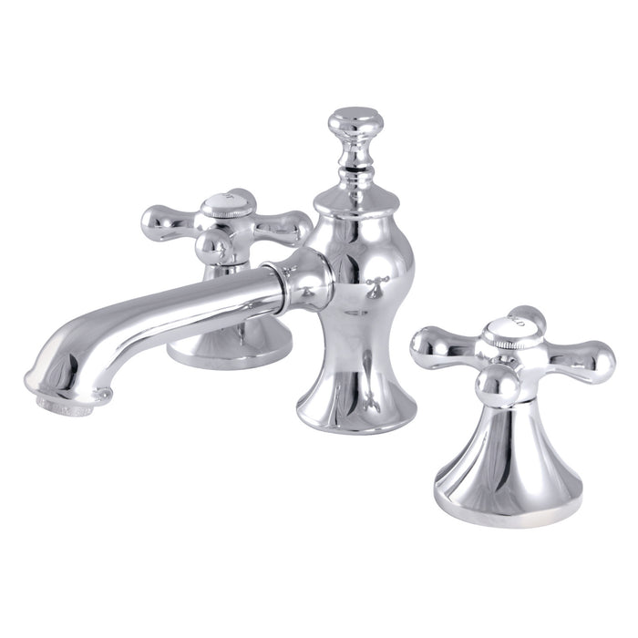 Vintage KC7061AX Two-Handle 3-Hole Deck Mount Widespread Bathroom Faucet with Brass Pop-Up, Polished Chrome