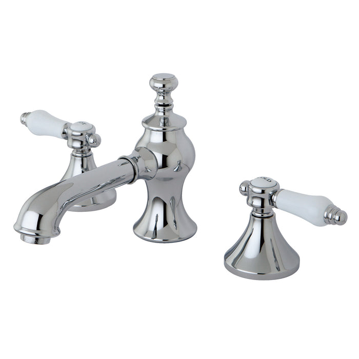 Bel-Air KC7061BPL Two-Handle 3-Hole Deck Mount Widespread Bathroom Faucet with Brass Pop-Up, Polished Chrome