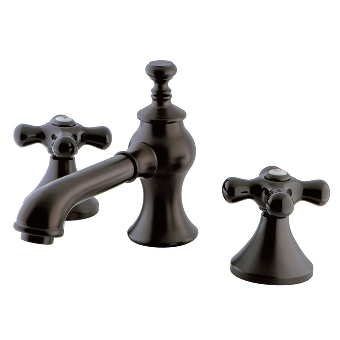 Kingston Tulare KC7065PKX - Duchess Two-Handle 3-Hole Deck Mount Widespread Bathroom Faucet with Brass Pop-Up, Oil Rubbed Bronze