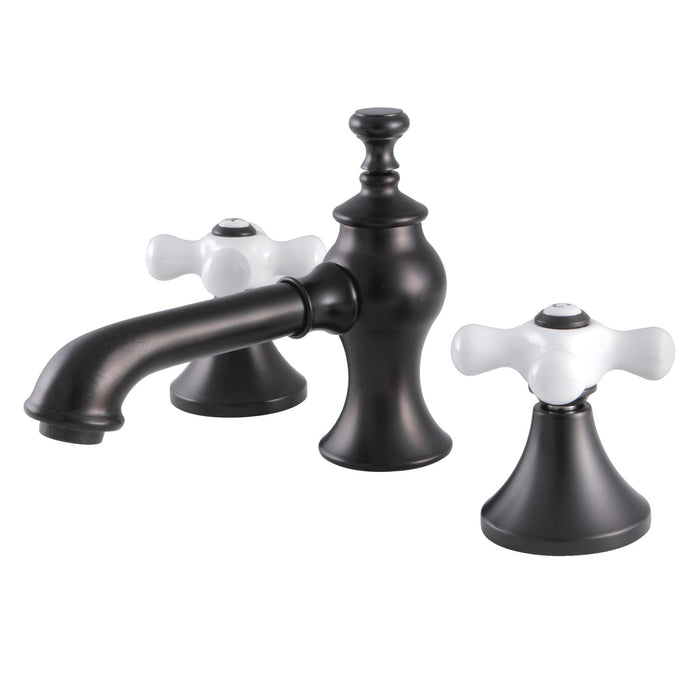 Vintage KC7065PX Two-Handle 3-Hole Deck Mount Widespread Bathroom Faucet with Brass Pop-Up, Oil Rubbed Bronze