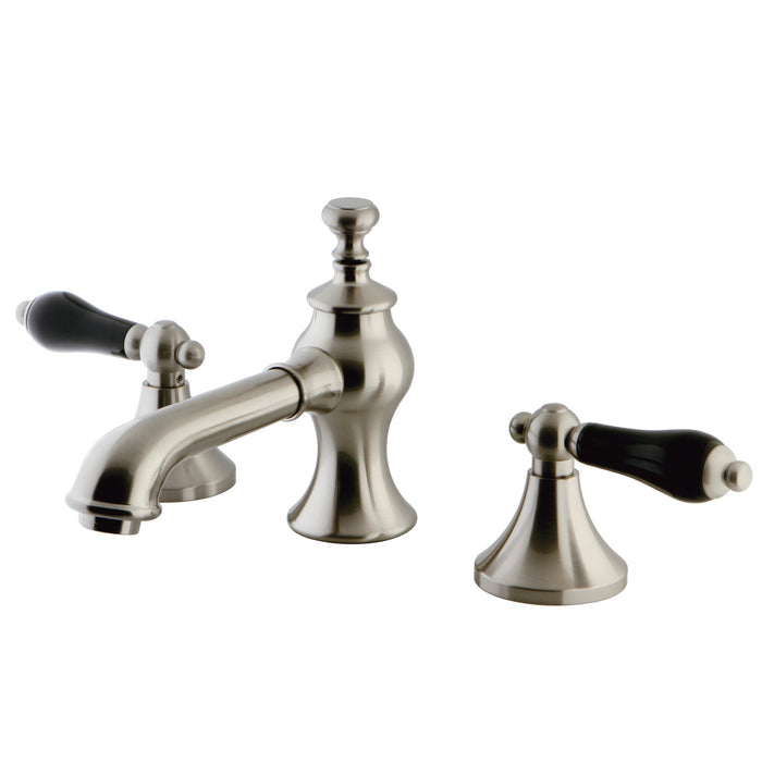 Duchess KC7068PKL Two-Handle 3-Hole Deck Mount Widespread Bathroom Faucet with Brass Pop-Up, Brushed Nickel