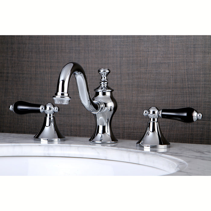 Duchess KC7161PKL Two-Handle 3-Hole Deck Mount Widespread Bathroom Faucet with Brass Pop-Up, Polished Chrome