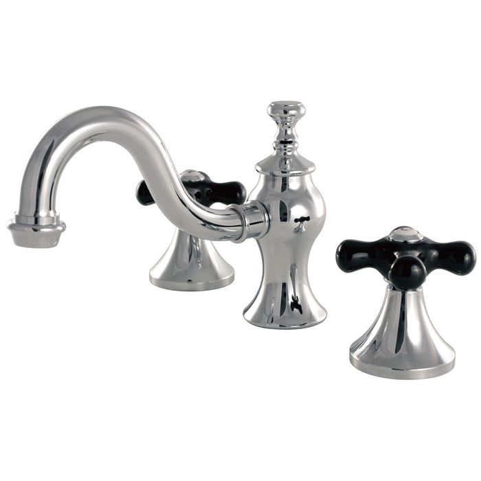 Duchess KC7161PKX Two-Handle 3-Hole Deck Mount Widespread Bathroom Faucet with Brass Pop-Up, Polished Chrome