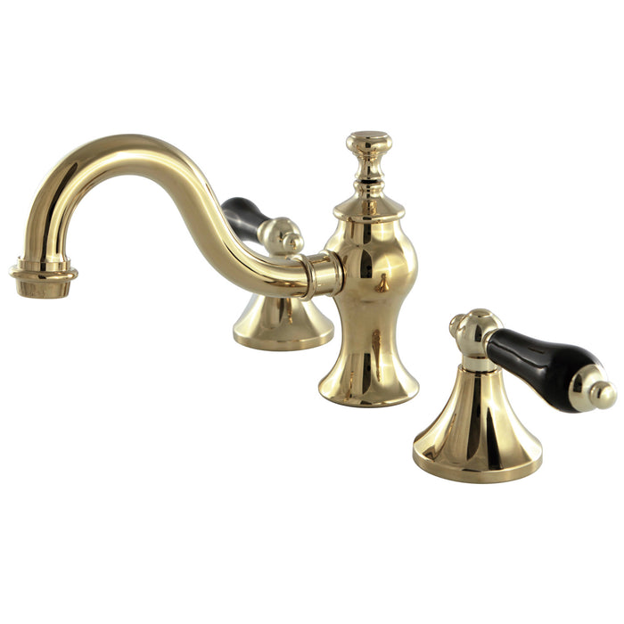 Duchess KC7162PKL Two-Handle 3-Hole Deck Mount Widespread Bathroom Faucet with Brass Pop-Up, Polished Brass