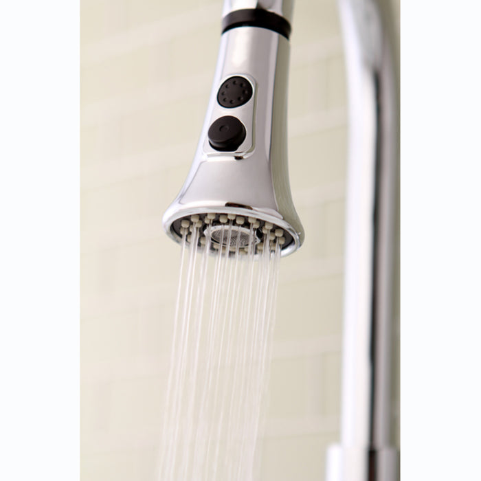 Kingston Made To Match KDH8721 2-Function Pull-Down Kitchen Faucet Sprayer, Polished Chrome