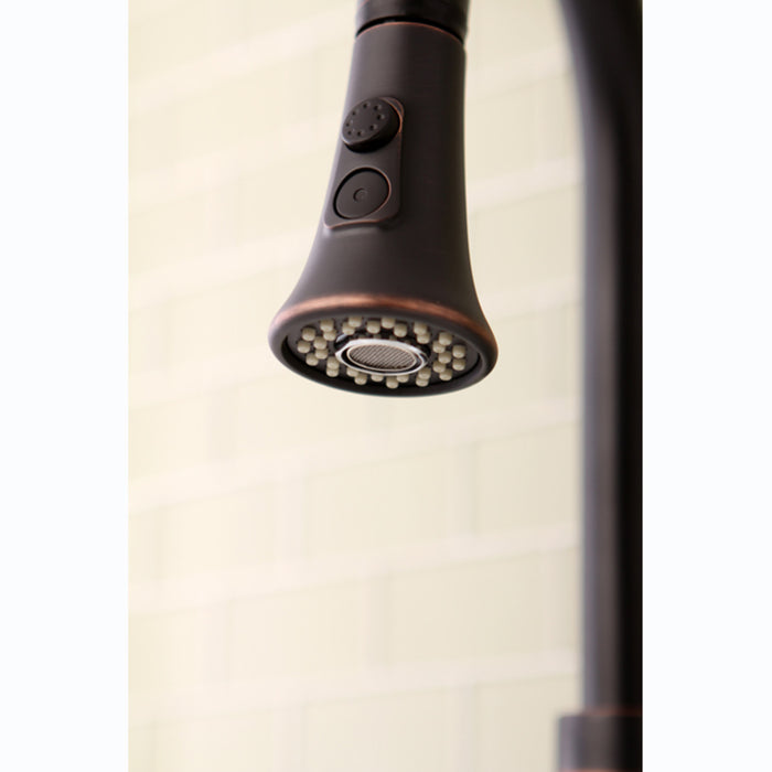 Kingston Made To Match KDH8726 2-Function Pull-Down Kitchen Faucet Sprayer, Naples Bronze