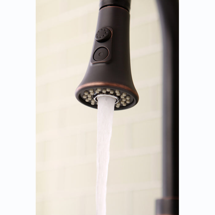 Kingston Made To Match KDH8726 2-Function Pull-Down Kitchen Faucet Sprayer, Naples Bronze