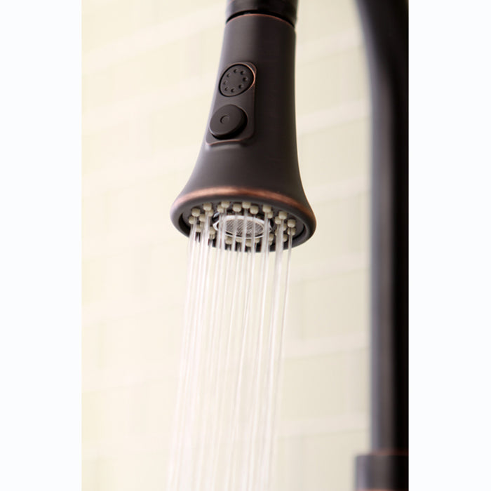 Kingston Made To Match KDH8726 2-Function Pull-Down Kitchen Faucet Sprayer, Naples Bronze