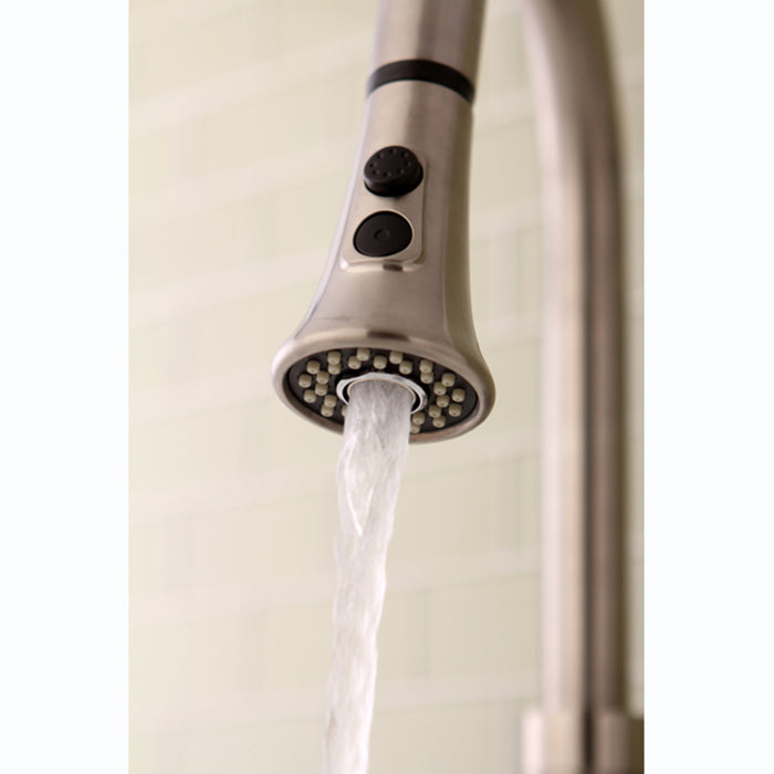 Kingston Made To Match KDH8728 2-Function Pull-Down Kitchen Faucet Sprayer, Brushed Nickel