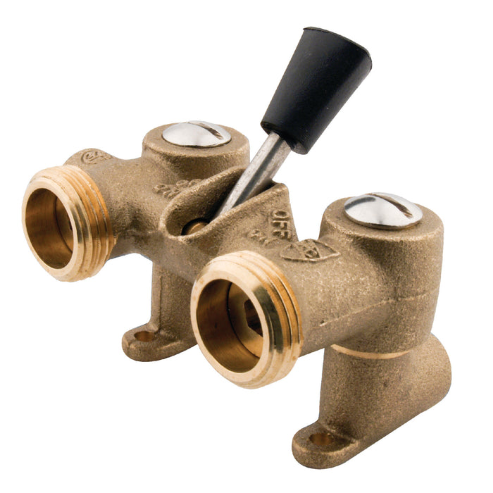 Kingston KF1000 1/2-Inch Sweat x 3/4-Inch Hose Thread Shut-Off Valve for Washing Machine, Raw Brass