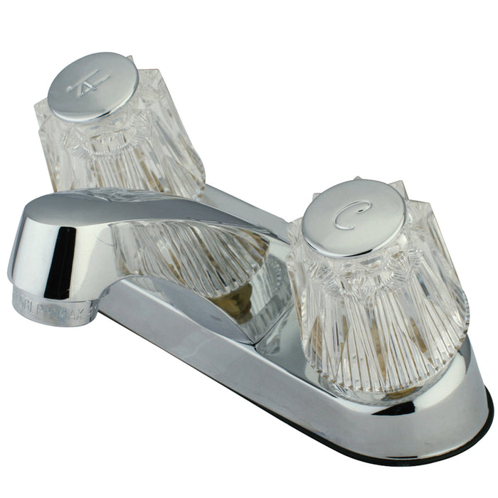 Kingston KF103C Double-Handle 3-Hole Deck Mount 4-Inch Centerset Bathroom Faucet, Polished Chrome