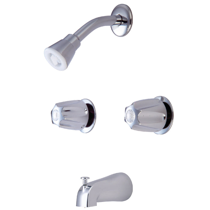 Kingston Generic KF112 Double-Handle Tub and Shower Faucet, Polished Chrome