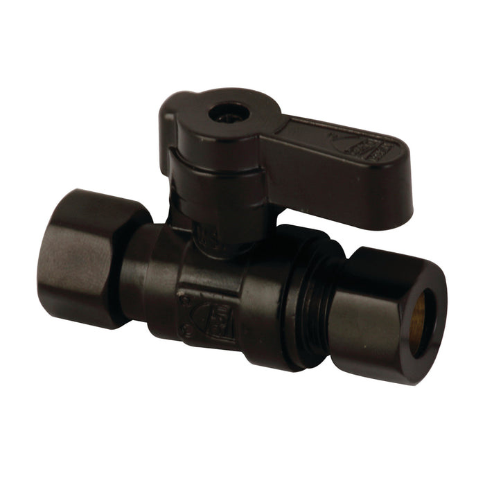 Kingston KF3330MB 3/8-Inch Swivel x 3/8-Inch O.D. Comp Straight Shut-Off Valve, Matte Black