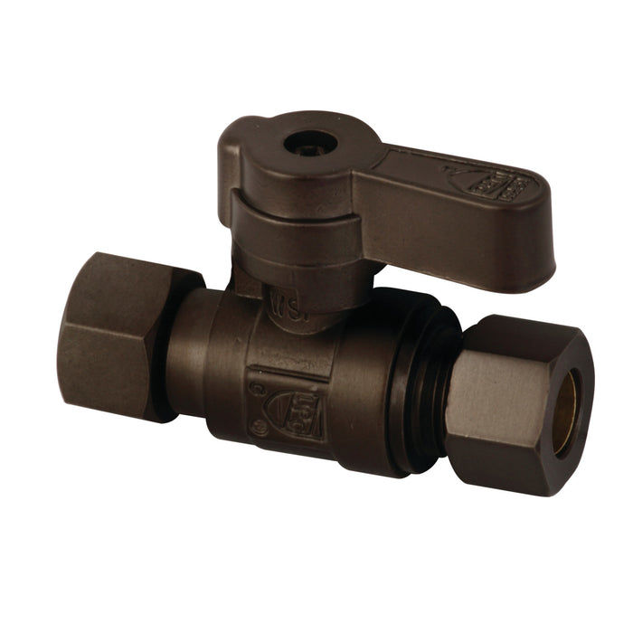 Kingston KF3330ORB 3/8-Inch Swivel x 3/8-Inch O.D. Comp Straight Shut-Off Valve, Oil Rubbed Bronze