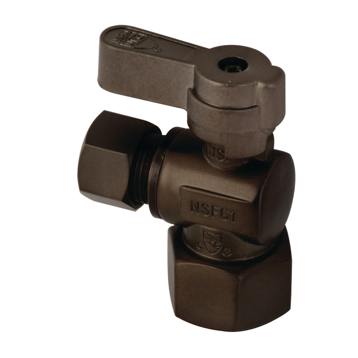 Kingston Baseline KF4310ORB 1/2-Inch FIP x 3/8-Inch O.D. Comp Quarter-Turn Angle Shut-Off Valve, Oil Rubbed Bronze
