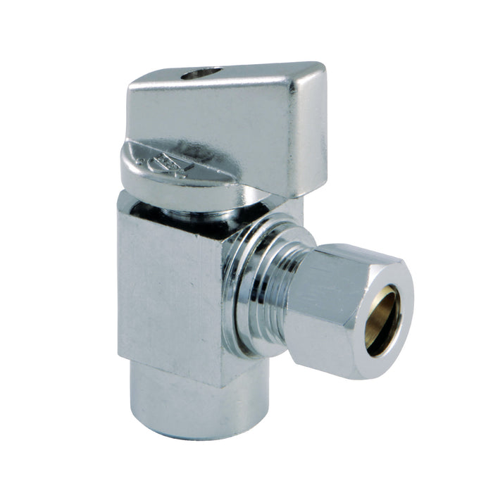 Kingston Columbia KF43201CTL 1/2-Inch Sweat x 3/8-Inch O.D. Comp Angle Shut-Off Valve, Polished Chrome