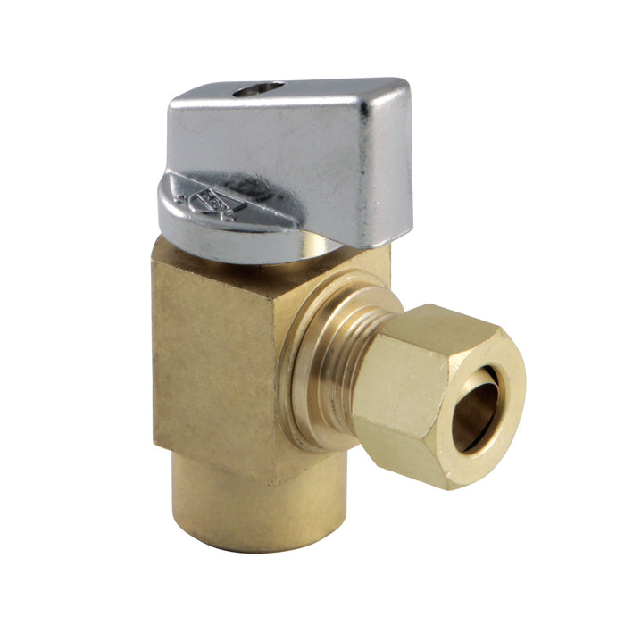 Kingston Columbia KF43204CTL 1/2-Inch Sweat x 3/8-Inch O.D. Comp Angle Shut-Off Valve, Raw Brass