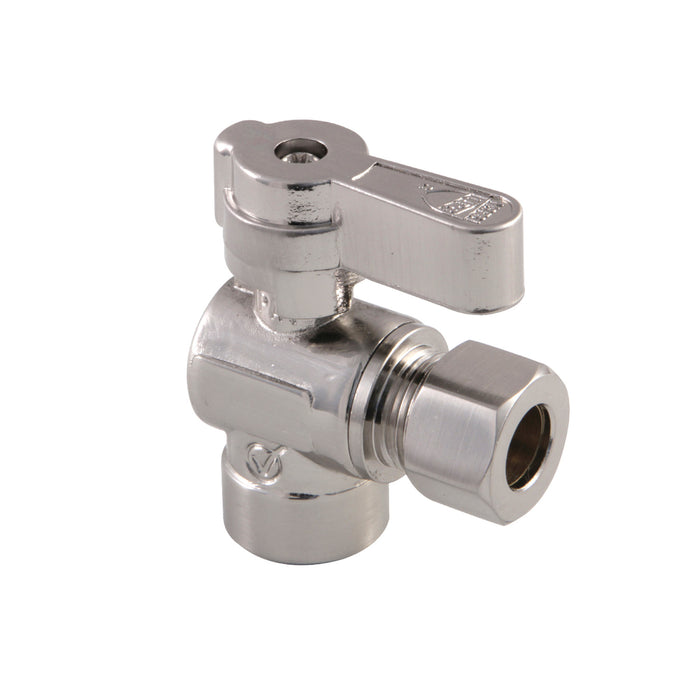 Kingston Baseline KF4320SN 1/2-Inch Sweat x 3/8-Inch O.D. Comp Angle Shut-Off Valve, Brushed Nickel