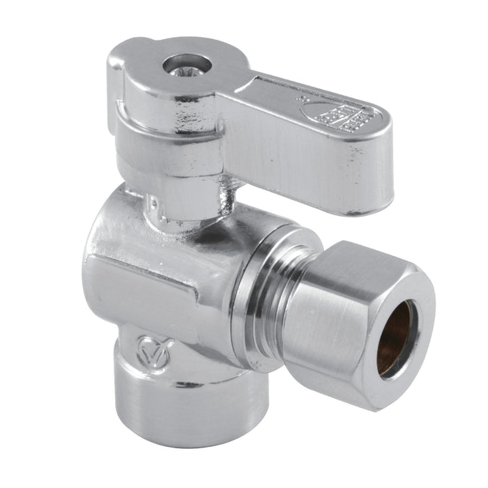 Kingston Baseline KF4320 1/2-Inch Sweat x 3/8-Inch O.D. Comp Angle Shut-Off Valve, Polished Chrome