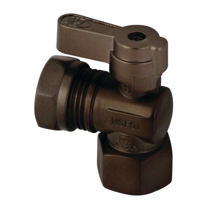 Kingston KF4410ORB 1/2-Inch FIP x 1/2-Inch or 7/16-Inch Slip Joint Quarter-Turn Angle Shut-Off Valve, Oil Rubbed Bronze