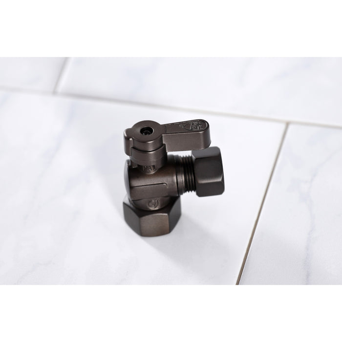Kingston KF4440ORB 1/2-Inch FIP x 1/2-Inch O.D. Comp Quarter-Turn Angle Shut-Off Valve, Oil Rubbed Bronze