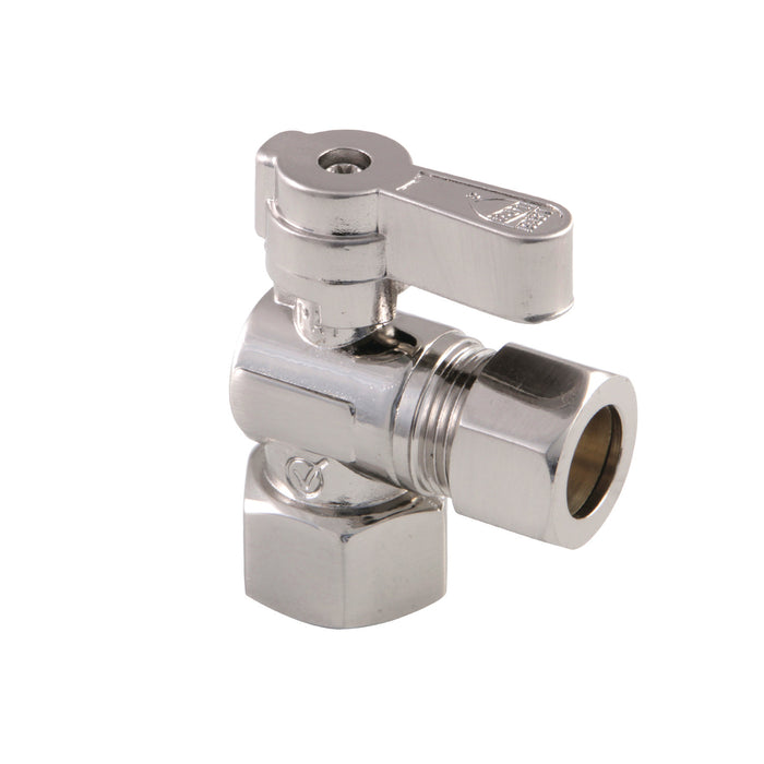 KF4440SN 1/2-Inch FIP x 1/2-Inch OD Comp Quarter-Turn Angle Stop Valve, Brushed Nickel