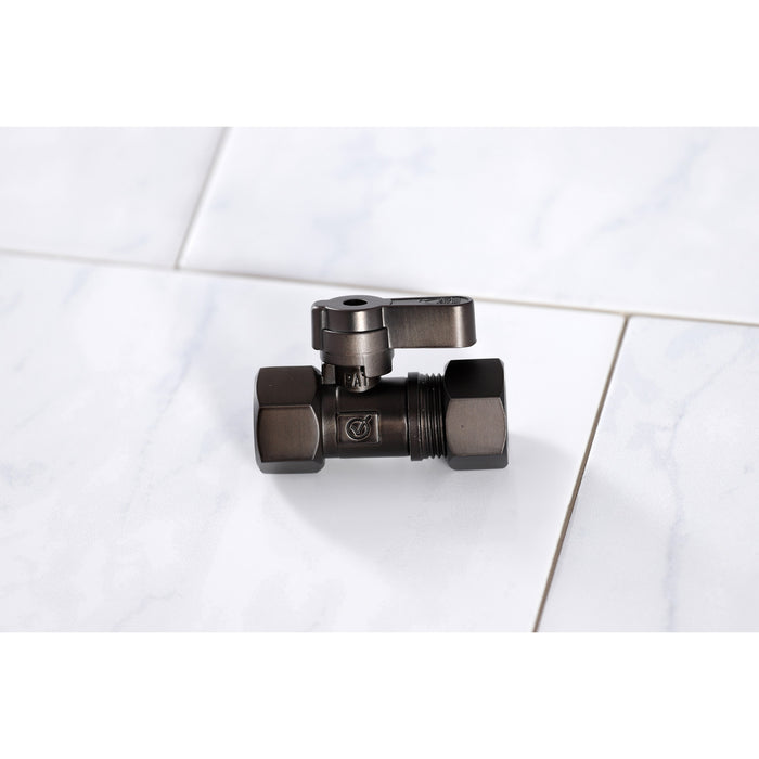 Kingston KF4515ORB 1/2-Inch FIP x 5/8-Inch O.D. Comp Quarter-Turn Straight Shut-Off Valve, Oil Rubbed Bronze