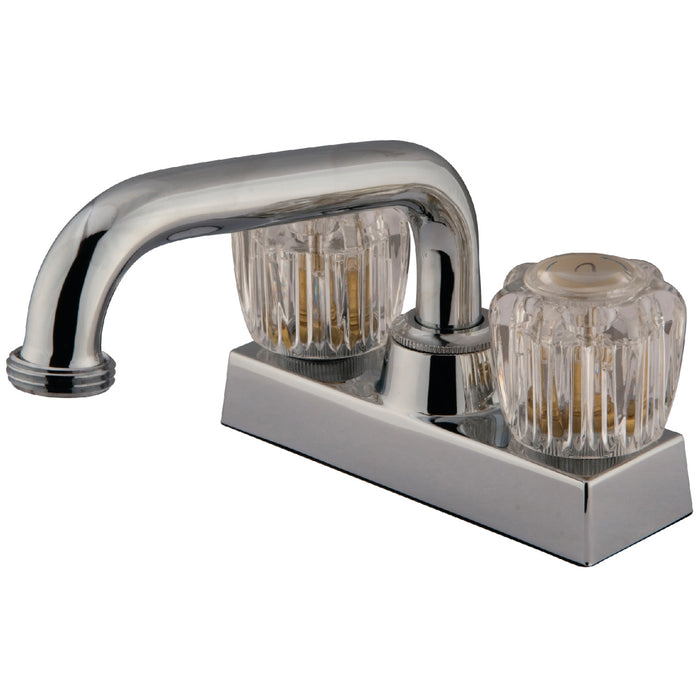 Kingston KF460 Double-Handle 2-Hole Deck Mount Laundry Faucet, Polished Chrome