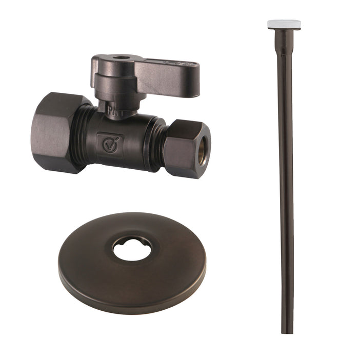 Kingston Trimscape KF53355TKF20 Toilet Supply Kit, 5/8" OD x 3/8" OD Comp Straight Valve, Oil Rubbed Bronze