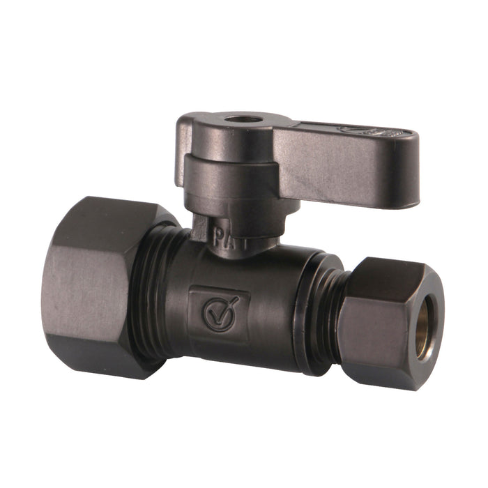 Kingston Baseline KF5335ORB 5/8-Inch O.D. Comp x 3/8-Inch O.D. Comp Quarter-Turn Straight Shut-Off Valve, Oil Rubbed Bronze