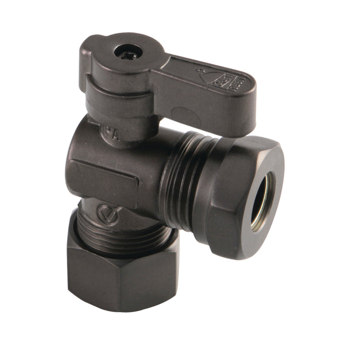 Kingston KF5430ORB 5/8-Inch O.D. Comp x 1/2-Inch or 7/16-Inch Slip Joint Quarter-Turn Angle Shut-Off Valve, Oil Rubbed Bronze
