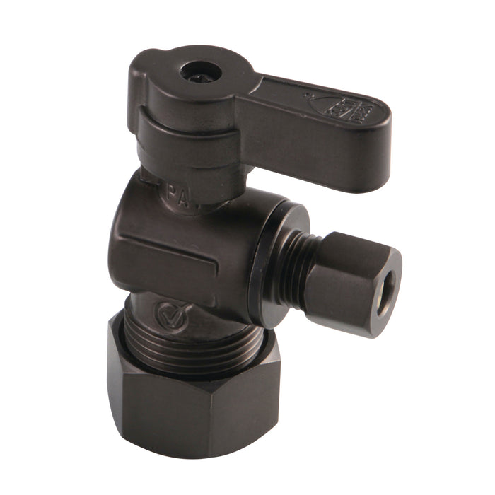Kingston KF5814ORB 5/8-Inch O.D. Comp x 1/4-Inch O.D. Comp Quarter-Turn Angle Shut-Off Valve, Oil Rubbed Bronze
