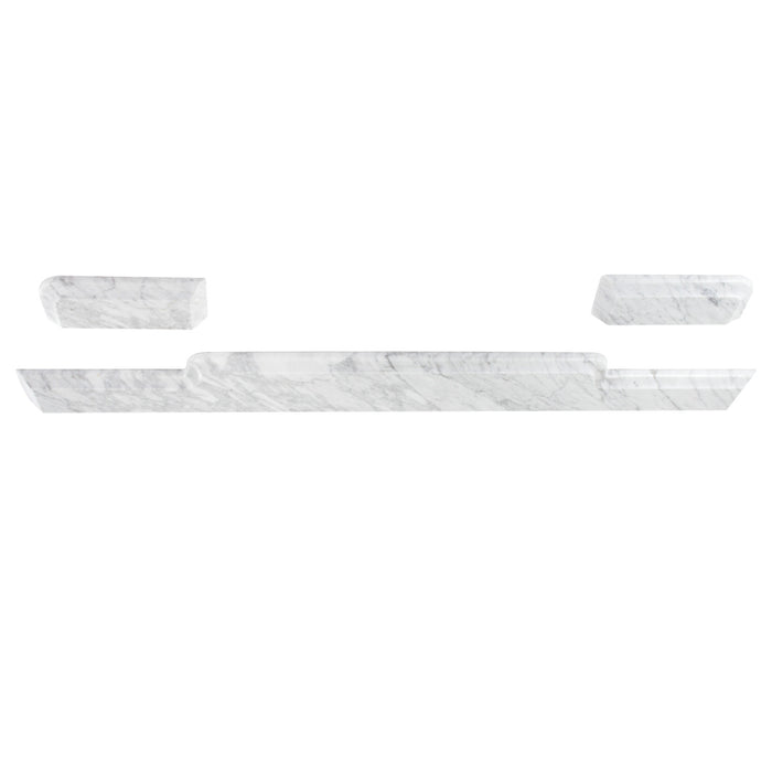 Kingston Heirloom KMS36MBS - Pemberton Carrara Marble Vanity Top Backsplash, Carrara White