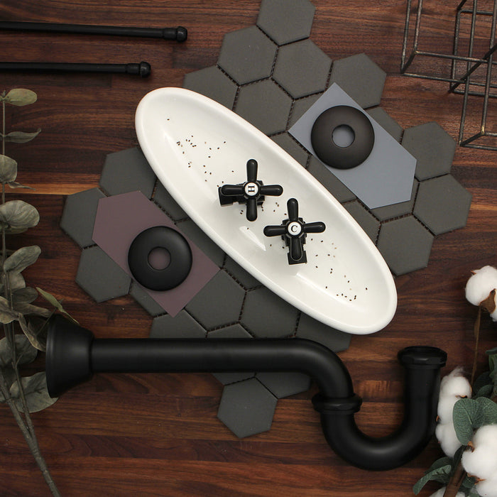 Kingston Heirloom KPK100MBP - Trimscape Traditional Plumbing Sink Trim Kit with P-Trap, Matte Black
