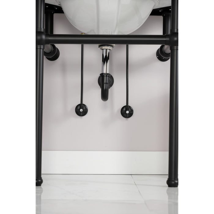 Kingston Heirloom KPK100MBP - Trimscape Traditional Plumbing Sink Trim Kit with P-Trap, Matte Black