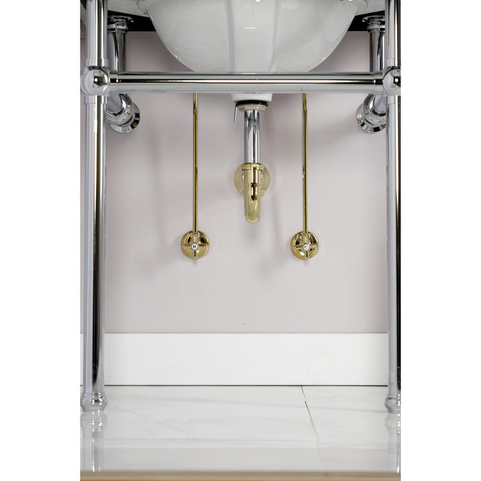 Kingston Heirloom KPK102P - Trimscape Traditional Plumbing Sink Trim Kit with P-Trap, Polished Brass